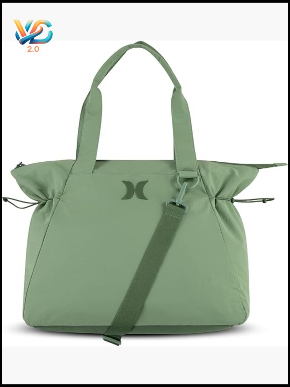 Tote Bag with Crossbody Strap Nylon Water-Resistant Organization Pockets Tote - Picture 1 of 7